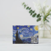 Vincent Van Gogh - de Sterrennacht - de QR-code Visitekaartje (Staand voorkant)