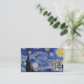 Vincent Van Gogh - de Sterrennacht - de QR-code Visitekaartje (Staand voorkant)