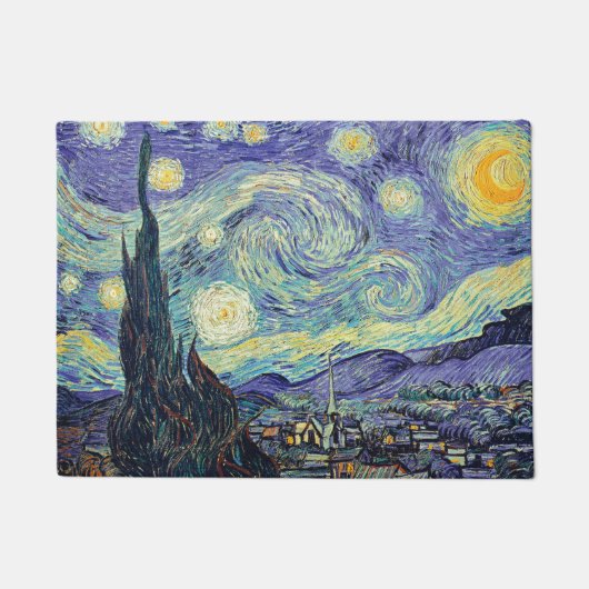 Vincent Van Gogh De Sterrennacht Deurmat (Voorkant)