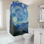 Vincent Van Gogh De Sterrennacht Douchegordijn<br><div class="desc">Vincent van Gogh is de Sterrennacht</div>