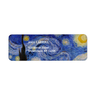 Vincent Van Gogh - De sterrennacht Etiket
