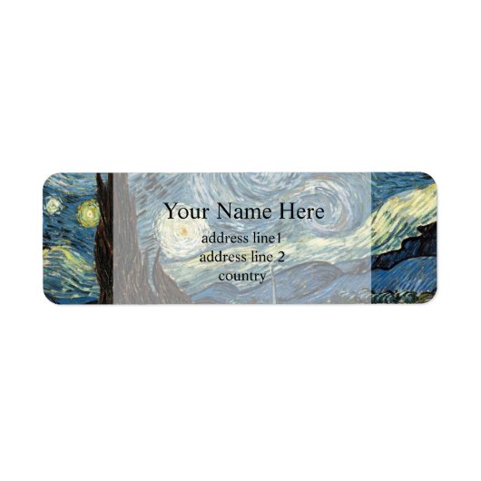 Vincent van Gogh, De sterrennacht Etiket (Voorkant)