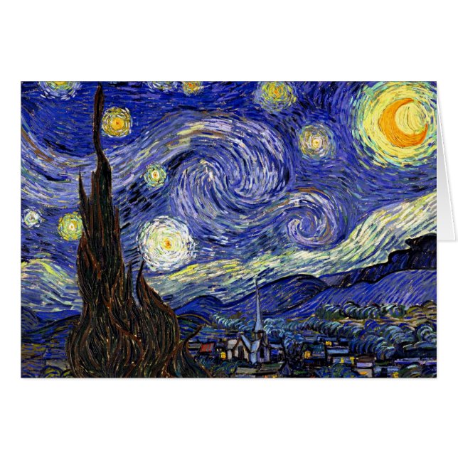 Vincent Van Gogh - De Sterrennacht Fine Art (Voorkant Horizontaal)