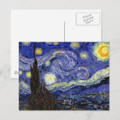 Vincent Van Gogh - De Sterrennacht Fine Art Briefkaart (Voorkant / Achterkant)