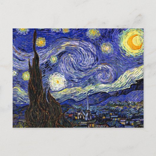 Vincent Van Gogh - De Sterrennacht Fine Art Briefkaart (Voorkant)