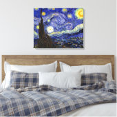 Vincent Van Gogh - De Sterrennacht Fine Art Canvas Afdruk (Insitu (Slaapkamer))