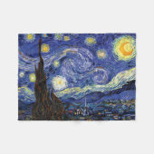 Vincent Van Gogh - De Sterrennacht Fine Art Fleece Deken (Voorkant (Horizontaal))