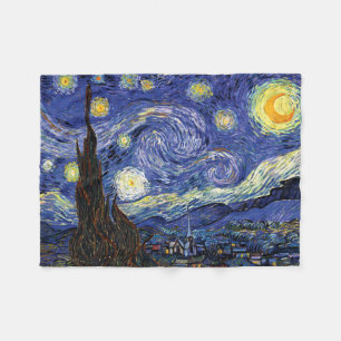 Vincent Van Gogh - De Sterrennacht Fine Art Fleece Deken