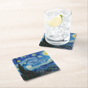 Vincent van Gogh De Sterrennacht Fine Art Kartonnen Onderzetters