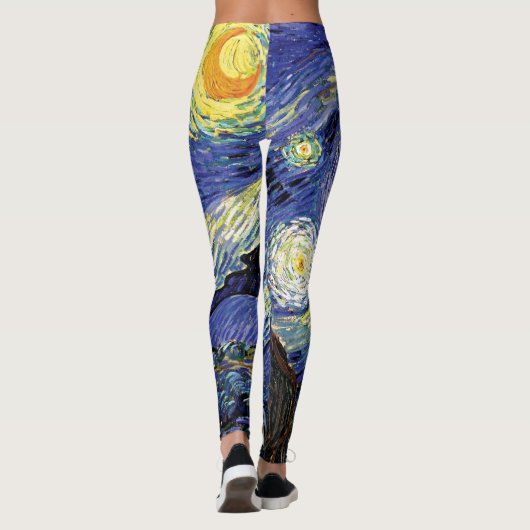 Vincent Van Gogh - De Sterrennacht Fine Art Leggings (Achterkant)