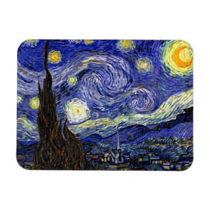 Vincent Van Gogh - De Sterrennacht Fine Art Magneet