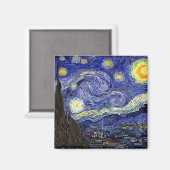 Vincent Van Gogh - De Sterrennacht Fine Art Magneet (Voorkant / Achterkant)