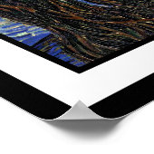 Vincent Van Gogh - De Sterrennacht Fine Art Poster (Hoek)