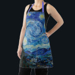 Vincent van Gogh De Sterrennacht Fine Art Schort<br><div class="desc">Vincent Van Gogh is de Sterrennacht (1889)</div>