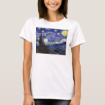 Vincent Van Gogh - De Sterrennacht Fine Art T-shirt<br><div class="desc">Vincent Van Gogh is de Sterrennacht. Olie op het canvas vanaf 1889, Sterrennacht werd geschilderd terwijl Van Gogh in het asiel in Saint-Remy, Frankrijk, zat en wordt beschouwd als een van zijn grootste meesterwerken. Hoewel het een nachtelijke scène is, werd het overdag geschilderd en vertegenwoordigt het uitzicht uit het raam...</div>