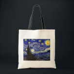 Vincent Van Gogh - De Sterrennacht Fine Art Tote Bag<br><div class="desc">Vincent Van Gogh is de Sterrennacht. Olie op het canvas vanaf 1889, Sterrennacht werd geschilderd terwijl Van Gogh in het asiel in Saint-Remy, Frankrijk, zat en wordt beschouwd als een van zijn grootste meesterwerken. Hoewel het een nachtelijke scène is, werd het overdag geschilderd en vertegenwoordigt het uitzicht uit het raam...</div>