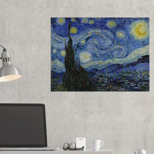 Vincent Van Gogh, de Sterrennacht Folie Afdrukken