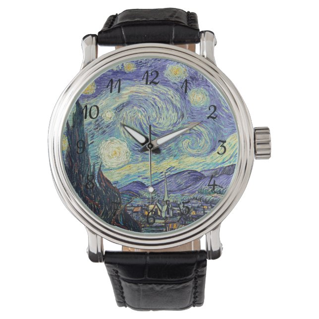 Vincent Van Gogh/ De Sterrennacht Horloge (Voorkant)