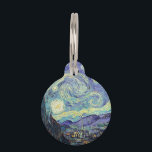 Vincent Van Gogh De Sterrennacht Huisdierpenning<br><div class="desc">Vincent Van Gogh de Sterrennacht. Dit is een oud meesterwerk van de nederlandse hoofdschilder Vincent Van Gogh was een nederlandse post-impressionistische schilder. Dit afbeelding is openbaar.</div>