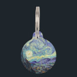 Vincent Van Gogh De Sterrennacht Huisdierpenning<br><div class="desc">Vincent Van Gogh de Sterrennacht. Dit is een oud meesterwerk van de nederlandse hoofdschilder Vincent Van Gogh was een nederlandse post-impressionistische schilder. Dit afbeelding is openbaar.</div>