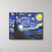 Vincent Van Gogh - de Sterrennacht is zeer groot Canvas Afdruk (Voorkant)