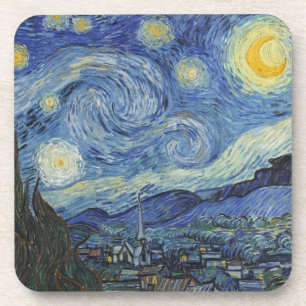 Vincent van Gogh   De Sterrennacht, juni 1889 Bier Onderzetter