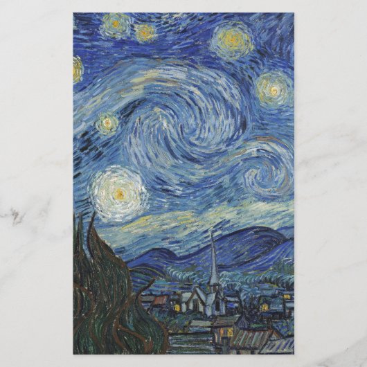 Vincent van Gogh | De Sterrennacht, juni 1889 Briefpapier (Voorkant)