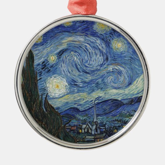 Vincent van Gogh | De Sterrennacht, juni 1889 Metalen Ornament (Voorkant)