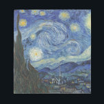 Vincent van Gogh | De Sterrennacht, juni 1889 Notitieblok<br><div class="desc">VAN GOGH->Post-Impressionist,  sterren,  ster,  nocturne,  landschap,  kerkspire,  maan,  maanlicht,  boom,  hemel,  kosmisch,  St,  Remy,  Provence,  French,  Saint-Remy,  Post-Impressionism,  iconic\\The Sterrennacht,  juni 1889 (olie op doek),  Gogh,  Vincent van (1811111118111111111111111111111111111111111111211211111222211111111111111221111 53-90) / Museum of Modern Art,  New York,  VS / The Bridgeman Art Library | Collectie Afbeelding nummer: XOS702746</div>