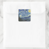 Vincent van Gogh | De Sterrennacht, juni 1889 Vierkante Sticker (Tas)
