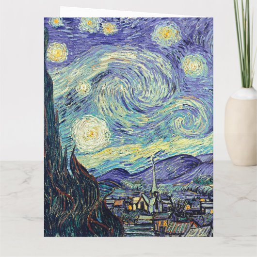 Vincent Van Gogh De Sterrennacht Kaart (Achterkant)