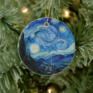 Vincent Van Gogh De Sterrennacht Keramisch Ornament