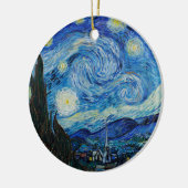 Vincent Van Gogh De Sterrennacht Keramisch Ornament (Links)