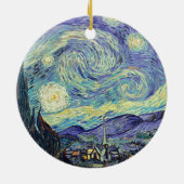 Vincent Van Gogh De Sterrennacht Keramisch Ornament (Achterkant)