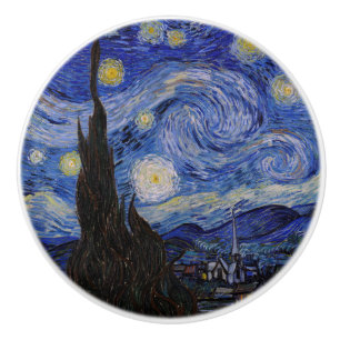 Vincent Van Gogh - De sterrennacht Keramische Knop