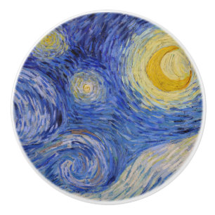 Vincent Van Gogh - De sterrennacht Keramische Knop