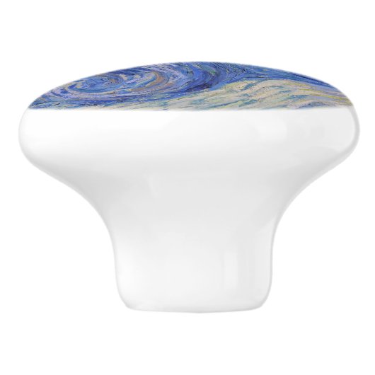 Vincent Van Gogh - De sterrennacht Keramische Knop (Zijkant)