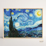 Vincent van Gogh De Sterrennacht Kunstdruk Retro Poster<br><div class="desc">Vincent van Gogh's meesterwerk,  "De Sterrennacht",  nu verkrijgbaar als kunstprint. Breng de tijdloze schoonheid van dit iconische schilderij naar uw interieur en laat de sterren schitteren in uw ruimte.</div>