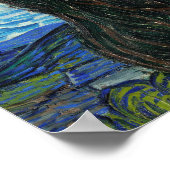 Vincent van Gogh De Sterrennacht Kunstdruk Retro Poster (Hoek)