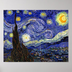 Vincent Van Gogh - De sterrennacht Kunstschilderij Poster