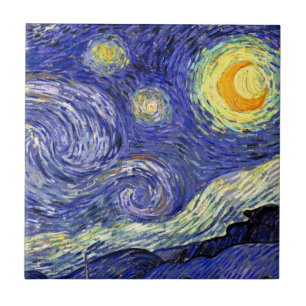 Vincent Van Gogh - De sterrennacht Kunstschilderij Tegeltje