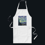 Vincent Van Gogh De Sterrennacht Lang Schort<br><div class="desc">Vincent van Gogh de Sterrennacht. Dit is een oud meesterwerk van de Nederlandse meesterschilder Vincent Van Gogh was een Nederlandse post-impressionistische schilder. Nachtlandschap. Op de voorgrond staat een boom. De stad ligt in het midden. Bergen op de achtergrond. Er is een maan aan de hemel. sterren en wolken. Dit afbeelding...</div>