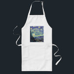 Vincent Van Gogh De Sterrennacht Lang Schort<br><div class="desc">Vincent van Gogh de Sterrennacht. Dit is een oud meesterwerk van de Nederlandse meesterschilder Vincent Van Gogh was een Nederlandse post-impressionistische schilder. Nachtlandschap. Op de voorgrond staat een boom. De stad ligt in het midden. Bergen op de achtergrond. Er is een maan aan de hemel. sterren en wolken. Dit afbeelding...</div>