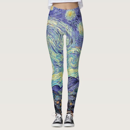 Vincent Van Gogh/ De Sterrennacht Leggings (Voorkant)