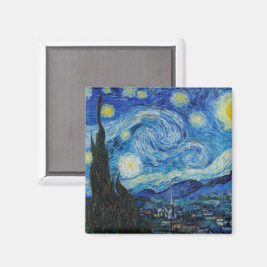 Vincent Van Gogh De Sterrennacht Magneet (Voorkant / Achterkant)