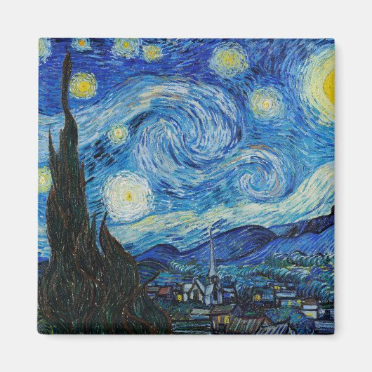 Vincent Van Gogh De Sterrennacht Magneet (Voorkant)