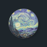 Vincent Van Gogh De Sterrennacht Magneet<br><div class="desc">Vincent van Gogh de Sterrennacht. Dit is een oud meesterwerk van de Nederlandse meesterschilder Vincent Van Gogh was een Nederlandse post-impressionistische schilder. Nachtlandschap. Op de voorgrond staat een boom. De stad ligt in het midden. Bergen op de achtergrond. Er is een maan aan de hemel. sterren en wolken. Dit afbeelding...</div>