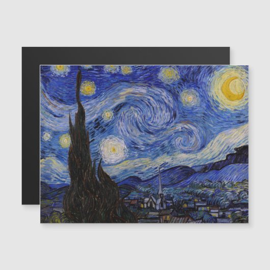 Vincent Van Gogh - de Sterrennacht Magnetische Kaa (Voorkant / Achterkant)