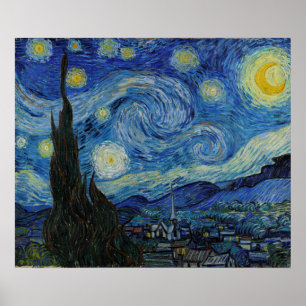Vincent van Gogh - De Sterrennacht   Masterstuk Poster