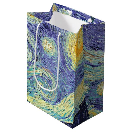 Vincent Van Gogh De Sterrennacht Medium Cadeauzakje (Voorkant Gekanteld)